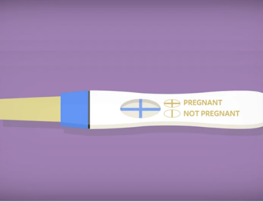 Positive pregnancy test stick
