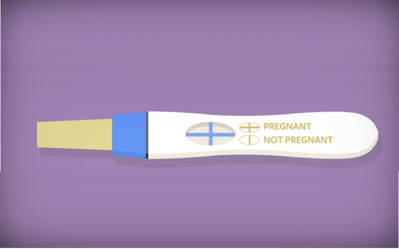 Positive pregnancy test stick
