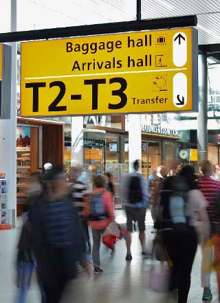 Passengers in airport